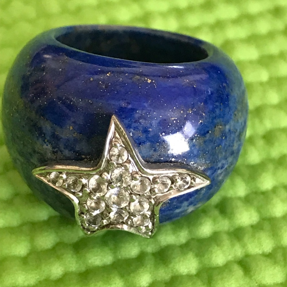 Carol Brodie| NWOT Lapis White Topaz Starfish Ring